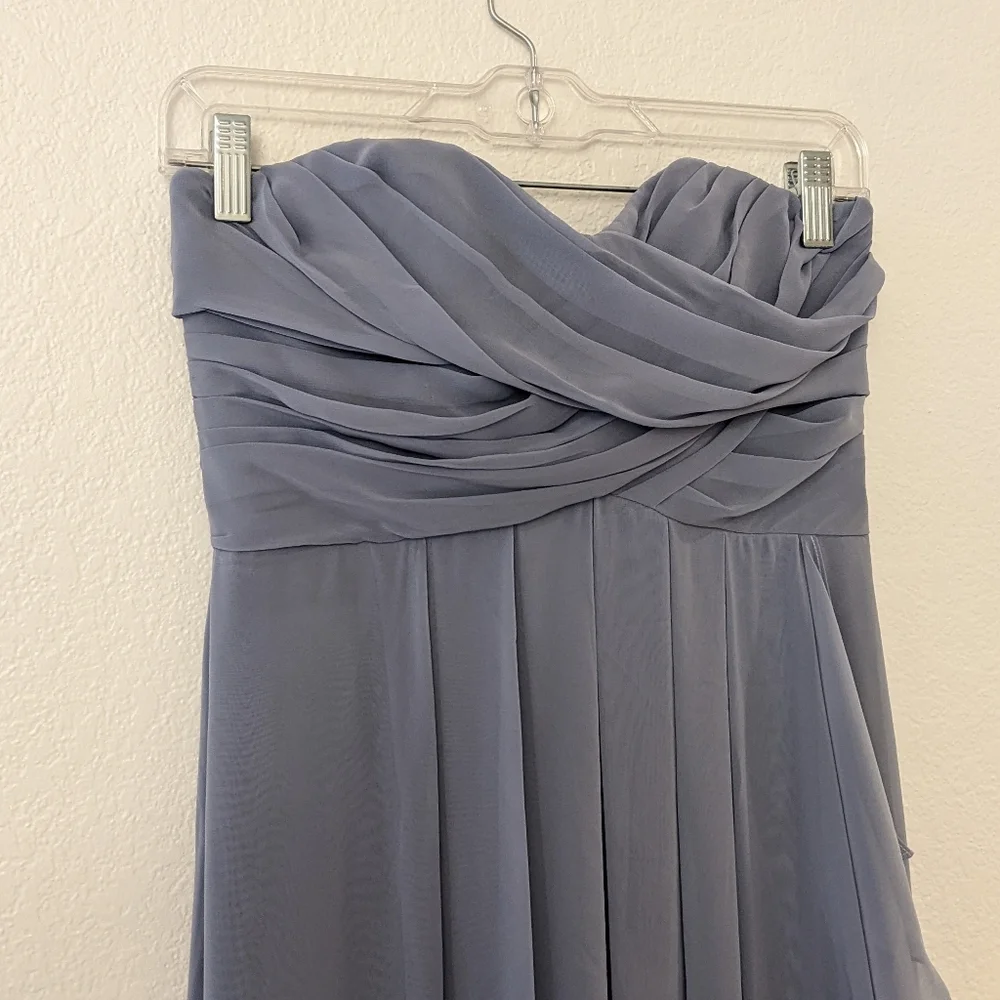 Dusty Blue Custom-made Bridesmaid Dress - Picture 4 of 10